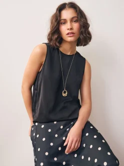 Sieraden|Next - Open Circle Drop Long Necklace Goudkleurig