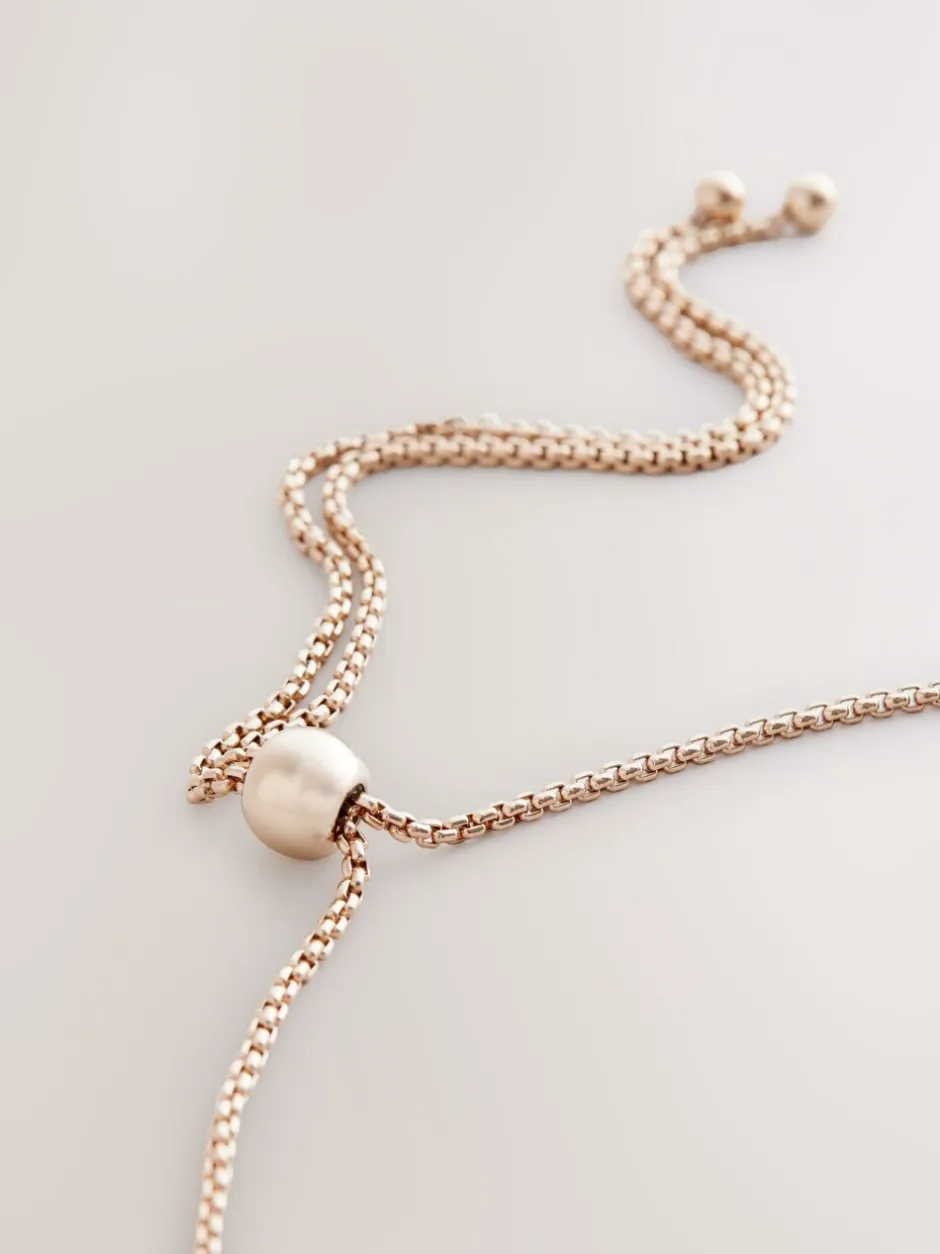 Sieraden*Next Goudkleurig - Pully ketting met glinsterende pareleffect