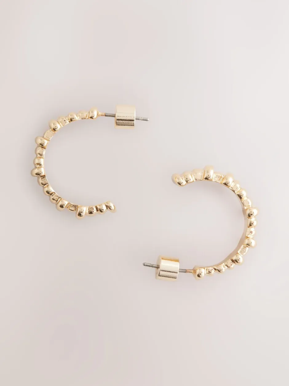 Sieraden|Next Goudkleurig - Ridged Hoop Earrings