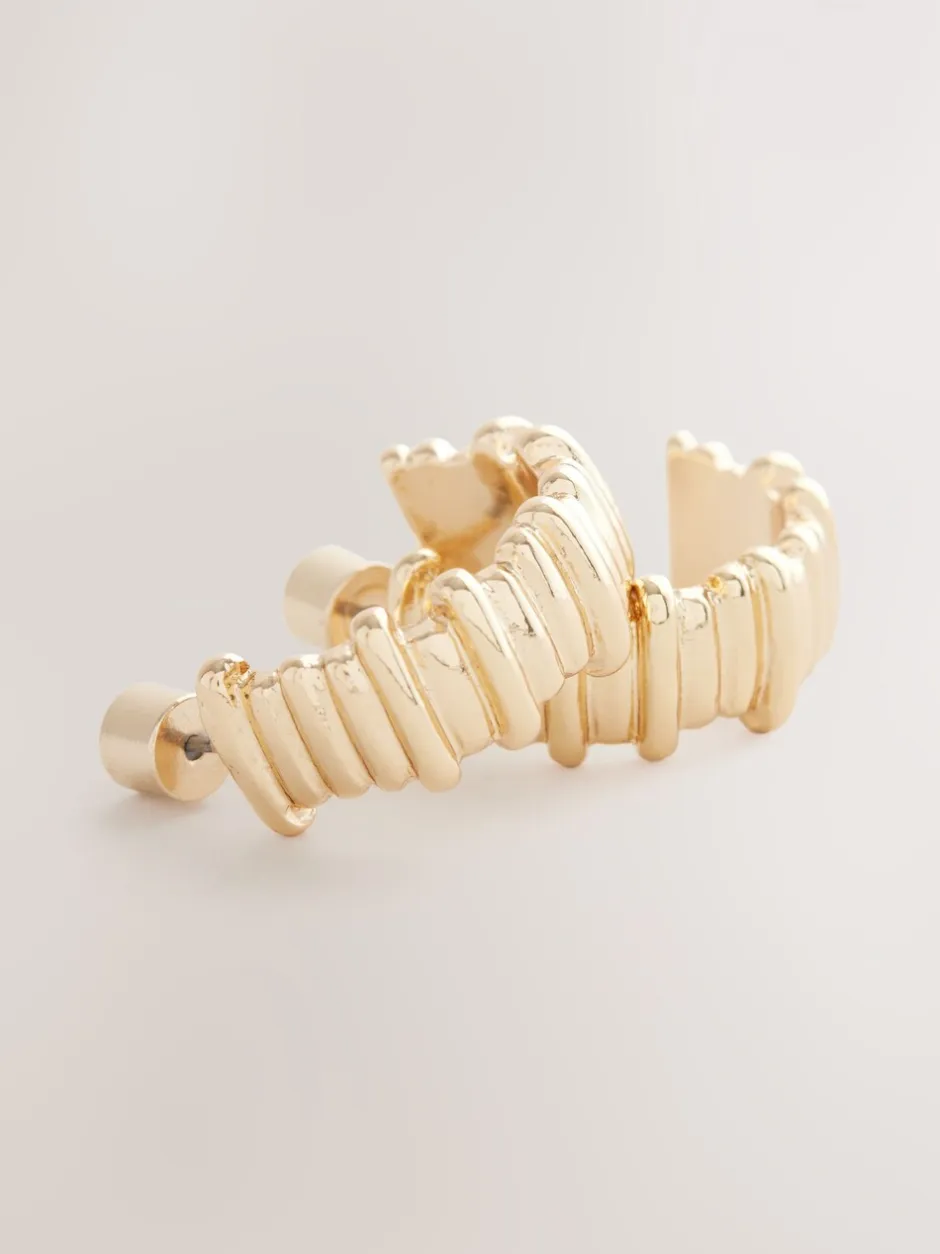 Sieraden|Next Goudkleurig - Ridged Hoop Earrings