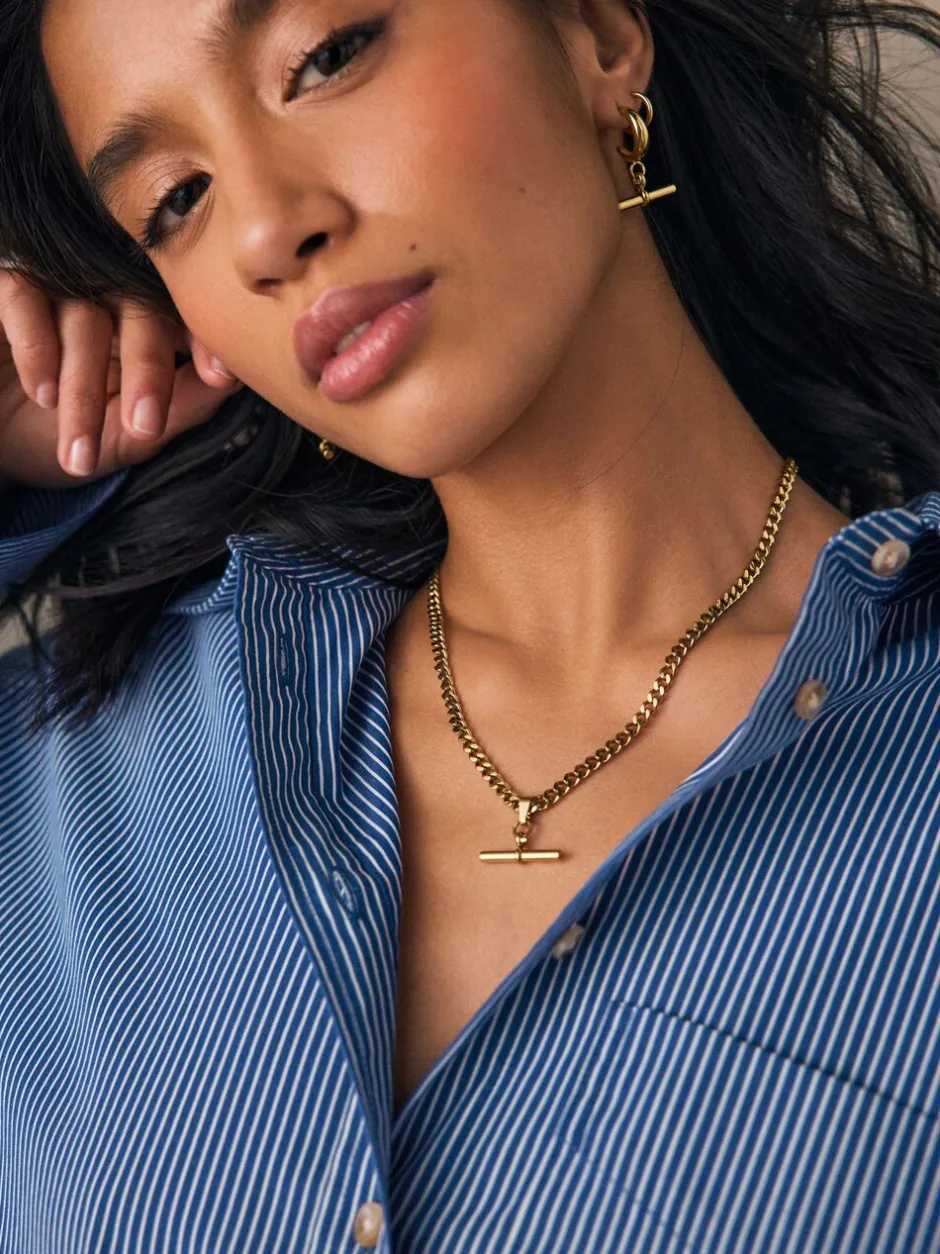 Sieraden*Next Goudkleurig - Roestvrijstalen T-bar-ketting