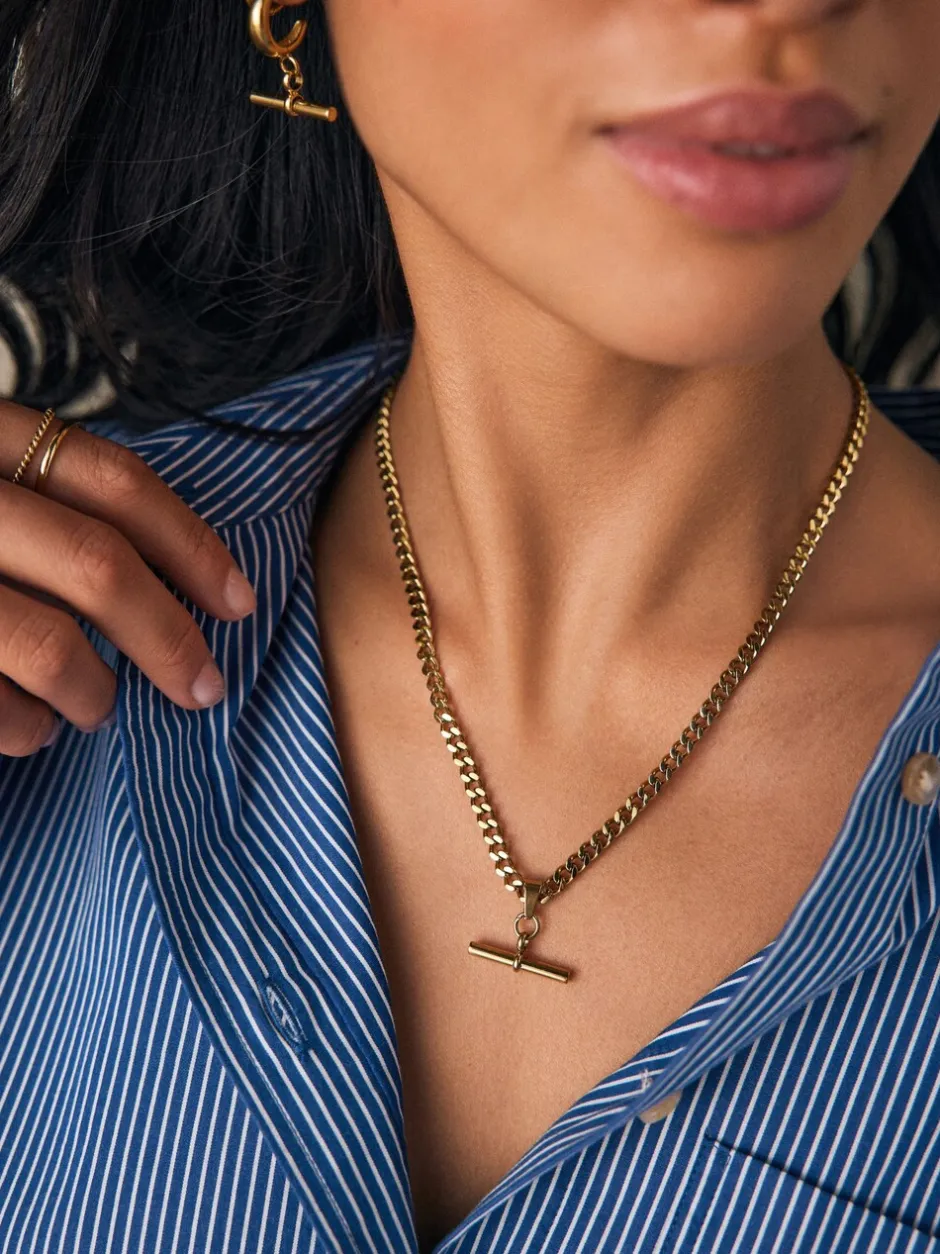 Sieraden*Next Goudkleurig - Roestvrijstalen T-bar-ketting