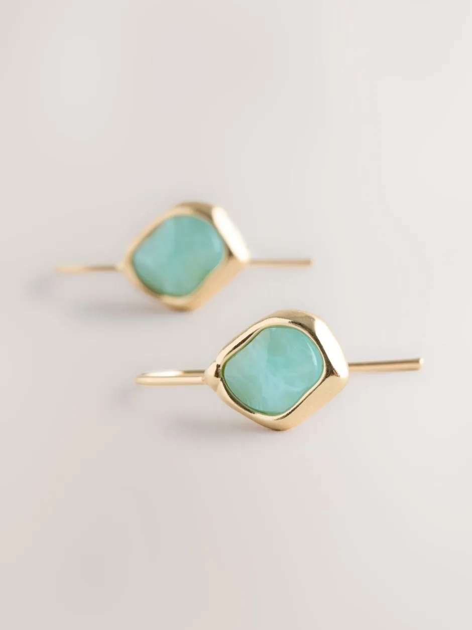 Sieraden|Next Goudkleurig - Stone Detail Earrings
