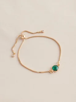 Sieraden|Next Goudkleurig - Trekarmband met geboortesteen