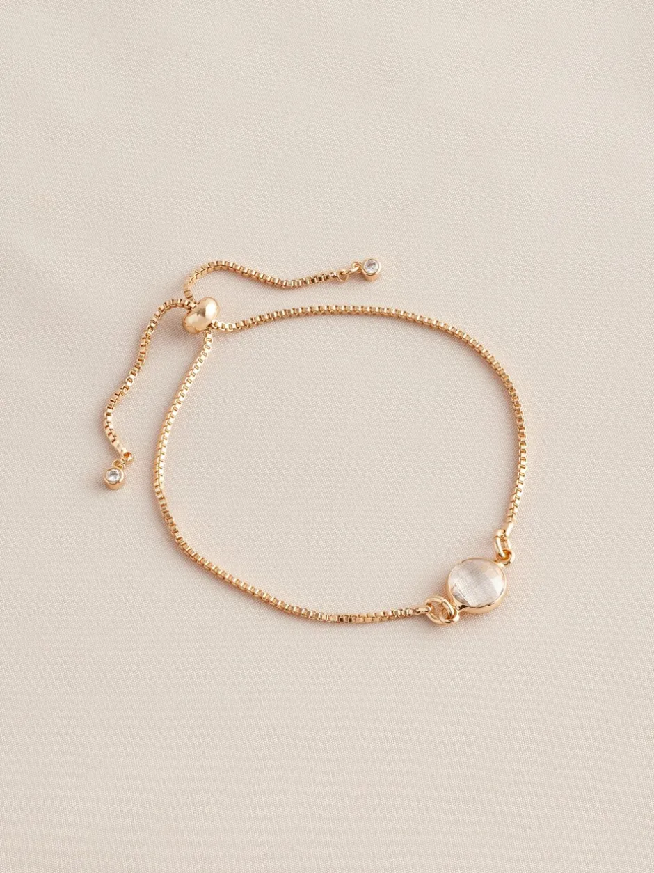 Sieraden|Next Goudkleurig - Trekarmband met geboortesteen