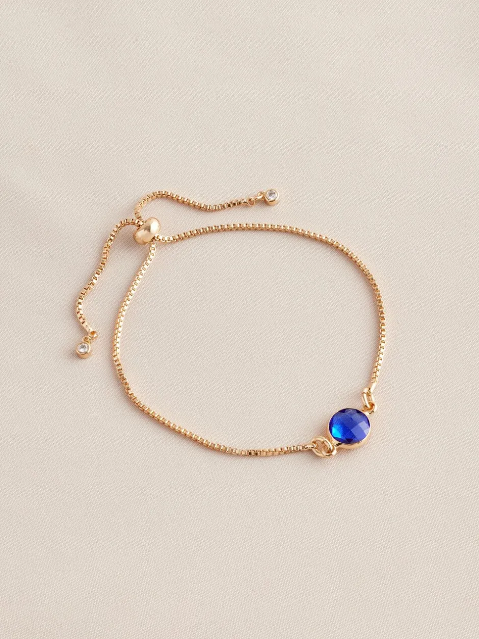 Sieraden|Next Goudkleurig - Trekarmband met geboortesteen