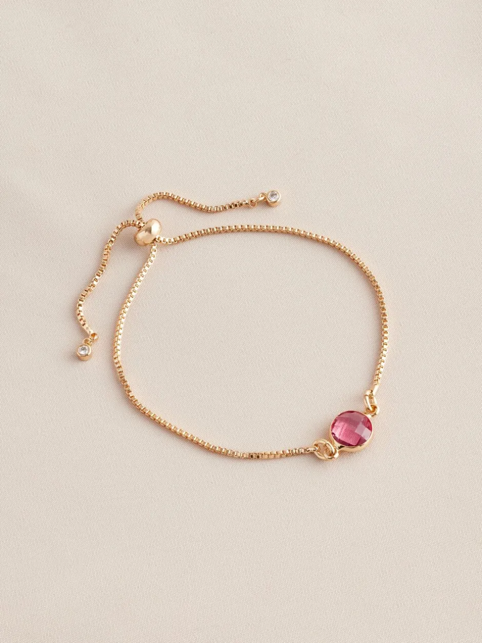 Sieraden|Next Goudkleurig - Trekarmband met geboortesteen