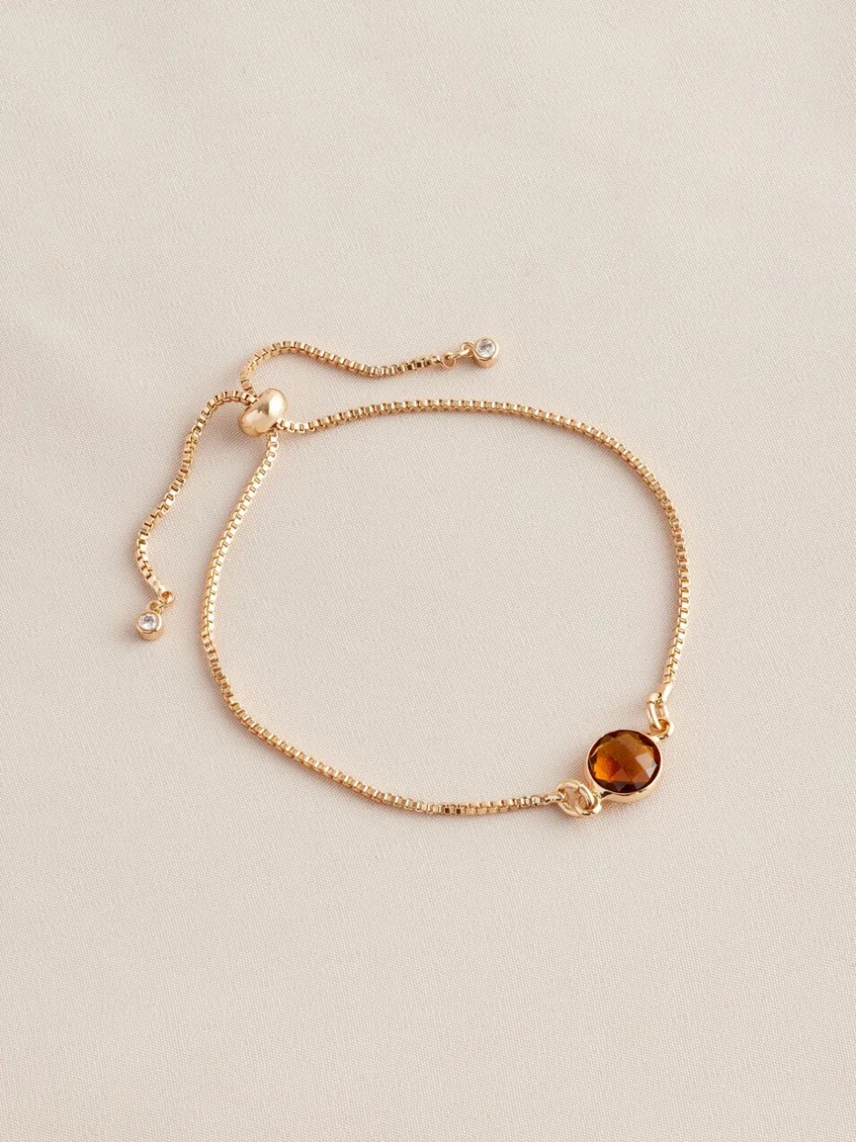Sieraden|Next Goudkleurig - Trekarmband met geboortesteen