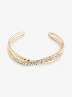 Sieraden|Next - Twist Sparkle Cuff Bracelet Goudkleurig