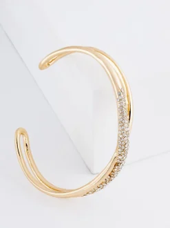 Sieraden|Next - Twist Sparkle Cuff Bracelet Goudkleurig
