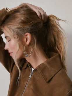 Sieraden*Next Goudkleurig - Wrapped Charm Drop Hoop Earrings