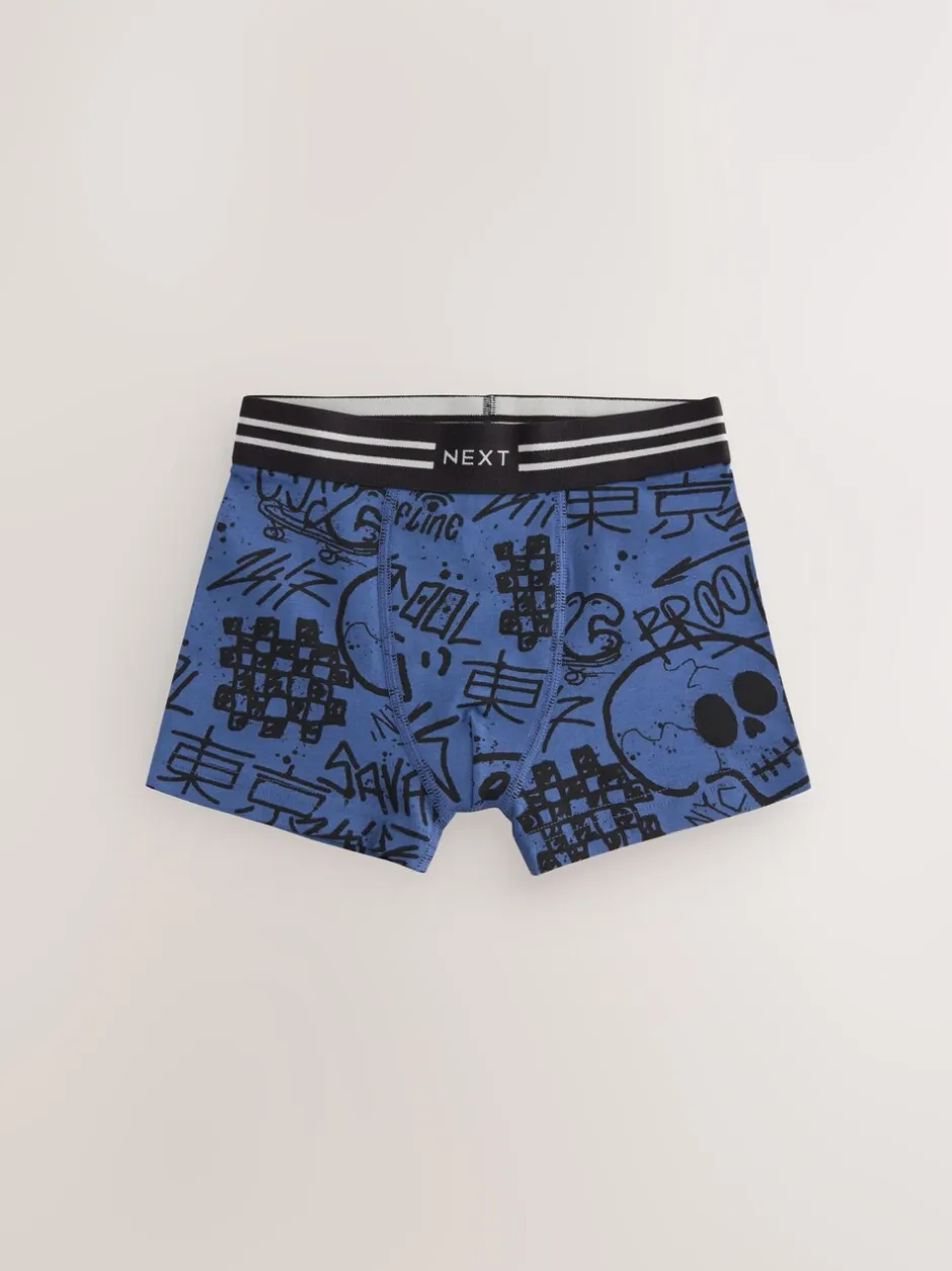 Ondergoed|Next Grafitti doodshoofd print - Verpakking van 5 trunks (3-16jr)