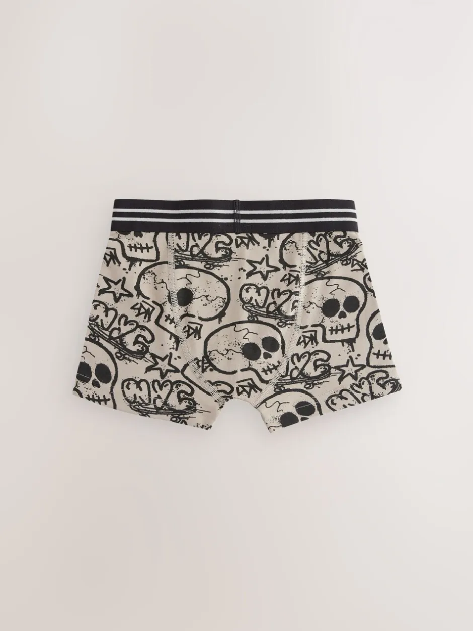 Ondergoed|Next Grafitti doodshoofd print - Verpakking van 5 trunks (3-16jr)