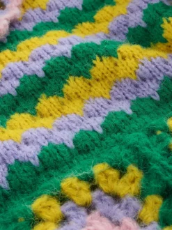 Gebreide Kleding|Next Green Multi Patch - Hand Crochet Collar Cardigan