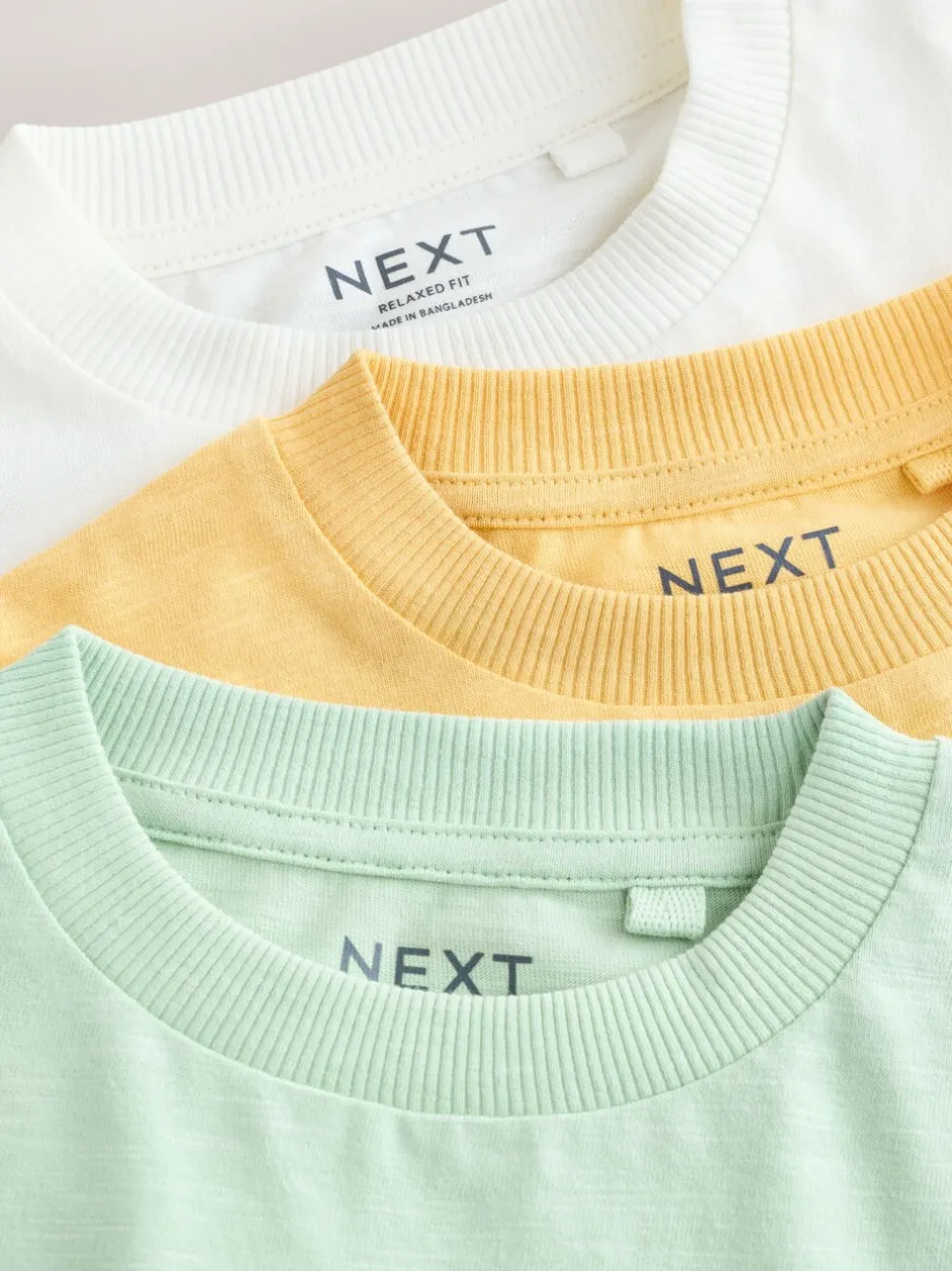 T-Shirts|Tops|Next Green Watercolour Farm - Short Sleeve Graphic T-Shirts 3 Pack (3mths-7yrs)