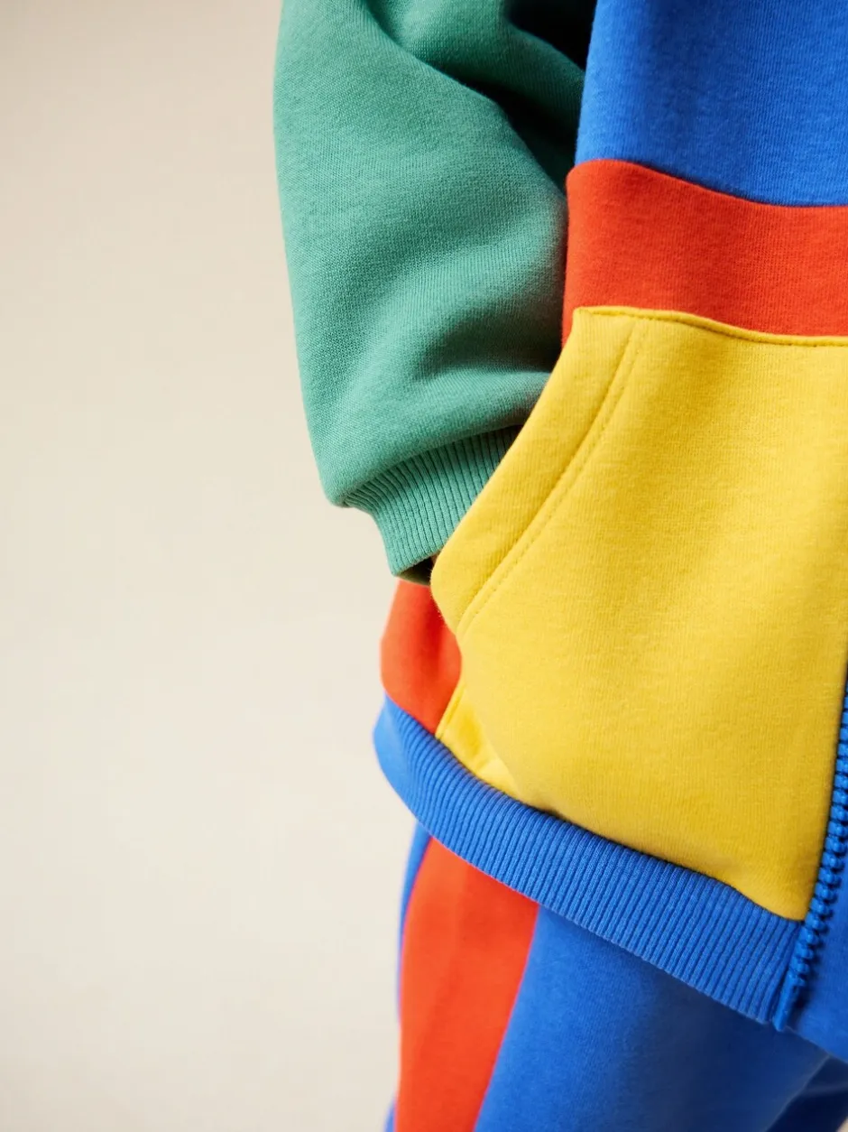 Joggingbroeken|Sweaters En Hoody´S|Next - Funnel Neck Zip Sweat and Joggers Set (3mths-7yrs) Green/Blue Colourblock
