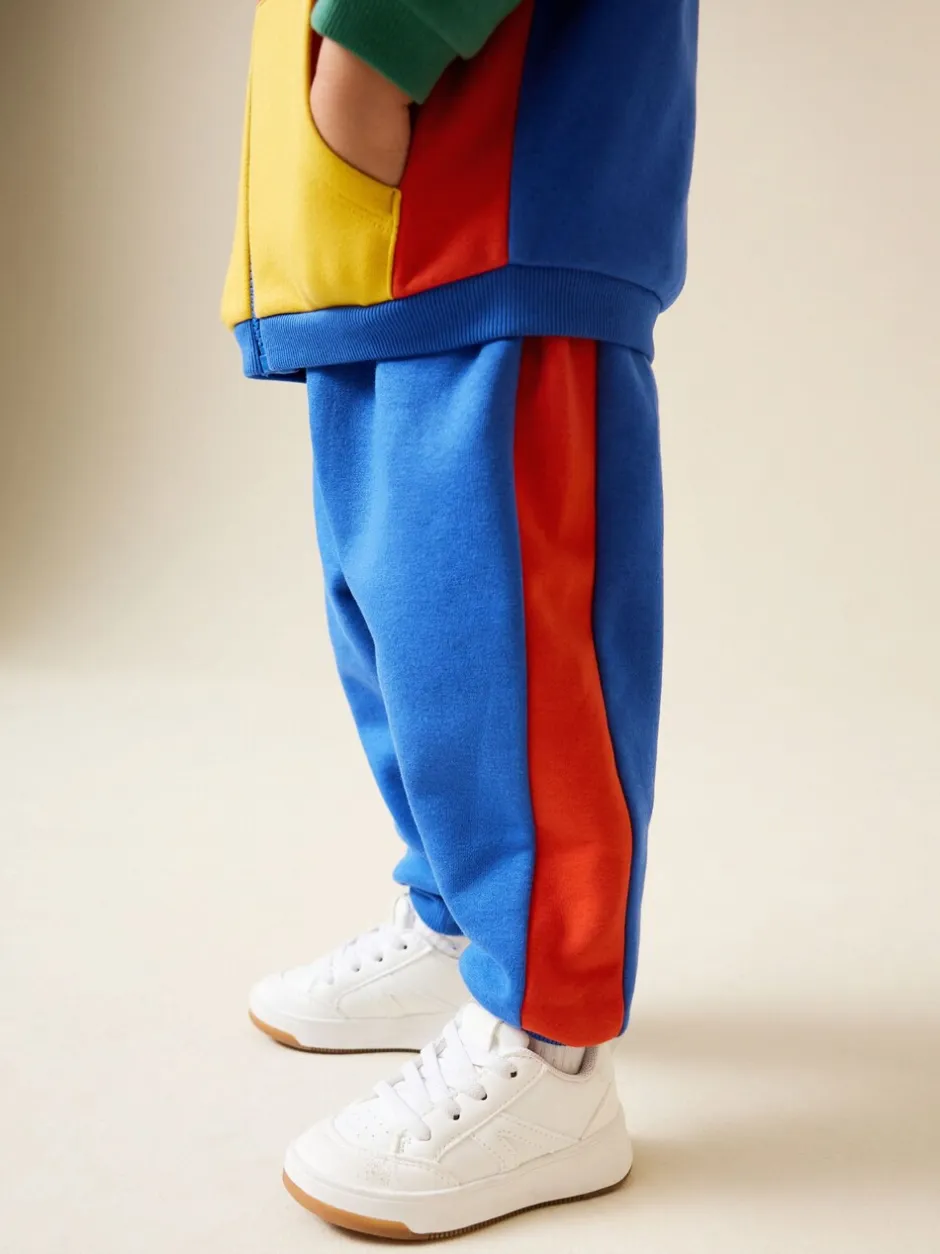 Joggingbroeken|Sweaters En Hoody´S|Next - Funnel Neck Zip Sweat and Joggers Set (3mths-7yrs) Green/Blue Colourblock
