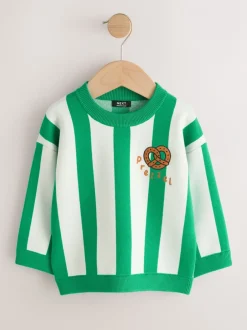 Truien En Breisels*Next Green/Ecru Pretzel - Gebreide trui met ronde hals (3 mnd - 7 jr)