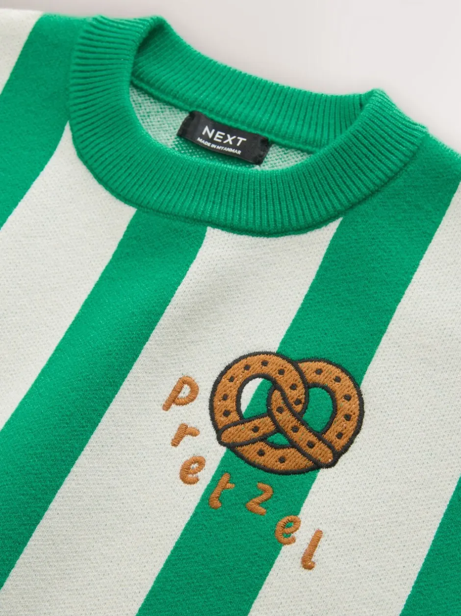 Truien En Breisels*Next Green/Ecru Pretzel - Gebreide trui met ronde hals (3 mnd - 7 jr)