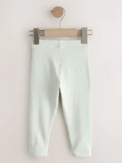 Broeken En Leggings|Next Green/Ecru Stripe Bee - Versierde leggings (3 mnd-7 jr)