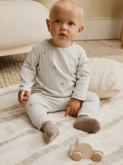 Tops|Sets En Outfits|Next Grey Big Smiles - Baby Top and Leggings Set (0mths-2yrs) (0mths-2yrs)