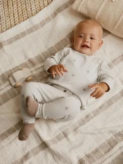 Tops|Sets En Outfits|Next Grey Big Smiles - Baby Top and Leggings Set (0mths-2yrs) (0mths-2yrs)