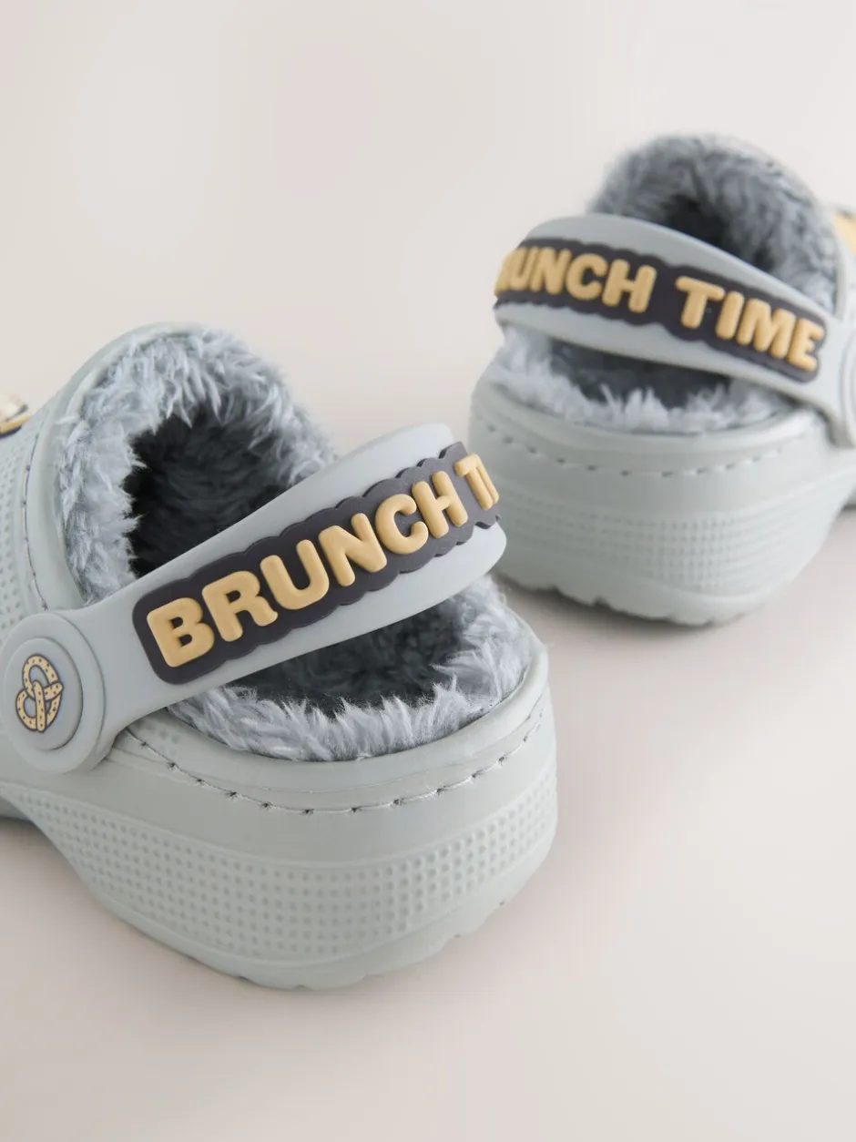 Pantoffels|Next - Pantoffelklompen Grey Brunch