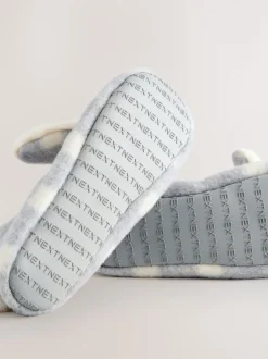 Pantoffels*Next Grey Check Bunny - Ballerinapantoffels
