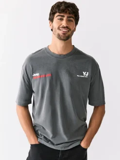 T-Shirts En Hemden|Next Grey Jeep - Kerstmis T-shirt met grafische print