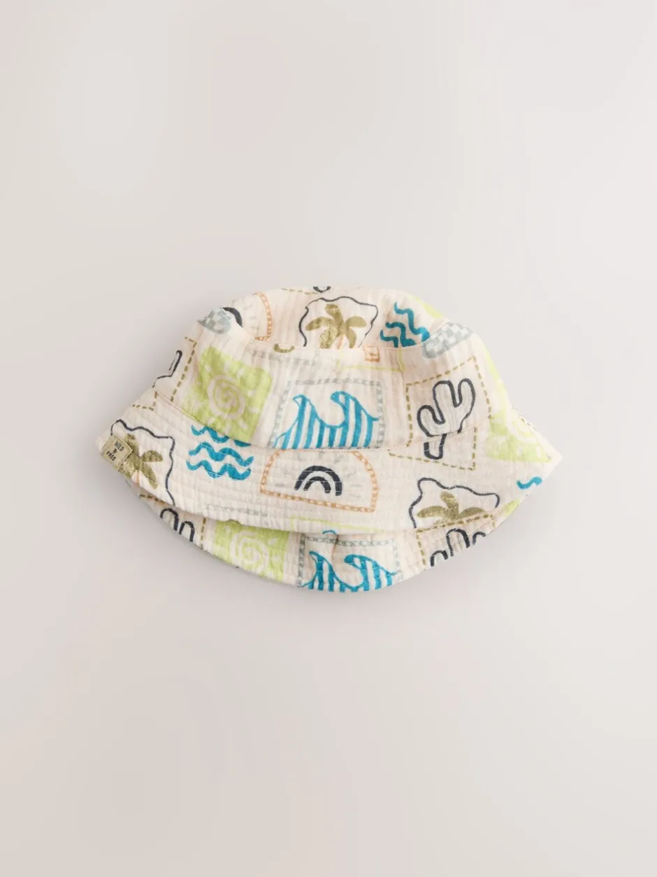 Mutsjes En Antikrabwantjes|Mutsen, Handschoenen En Sjaals|Next Grey Stampy Printed Woven - Set van 2 babyhoedjes (0 mnd-2 jr)