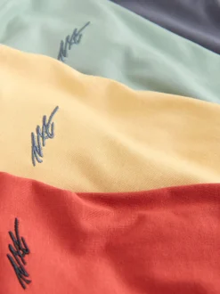 T-Shirts|Tops|Next - Short Sleeve Logo Chest Graphic T-Shirts 4 Pack (3-16yrs) Grey/Yellow/Mineral/Red