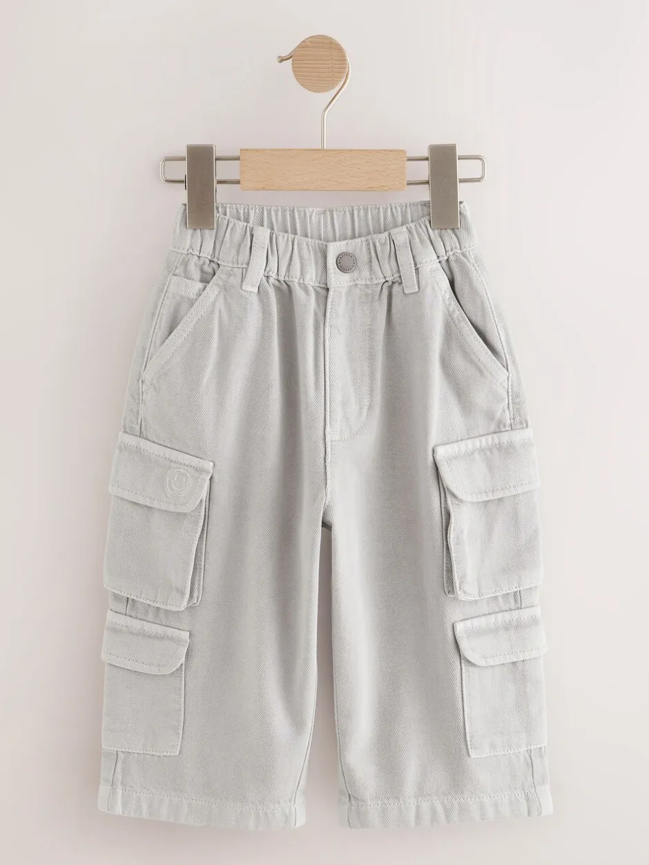Jeans|Next - 100% katoenen Cargobroeken Jeans (3mnd-7jr) Grijs