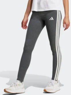 Leggings En Joggingbroeken|adidas Grijs - Essentials katoenen legging met 3 strepen