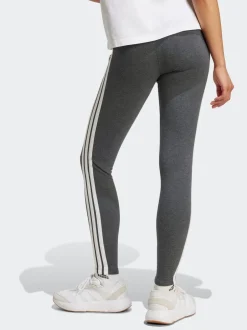 Leggings En Joggingbroeken|adidas Grijs - Essentials katoenen legging met 3 strepen