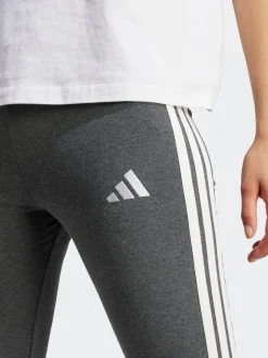 Leggings En Joggingbroeken|adidas Grijs - Essentials katoenen legging met 3 strepen