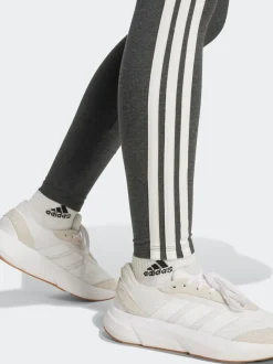 Leggings En Joggingbroeken|adidas Grijs - Essentials katoenen legging met 3 strepen