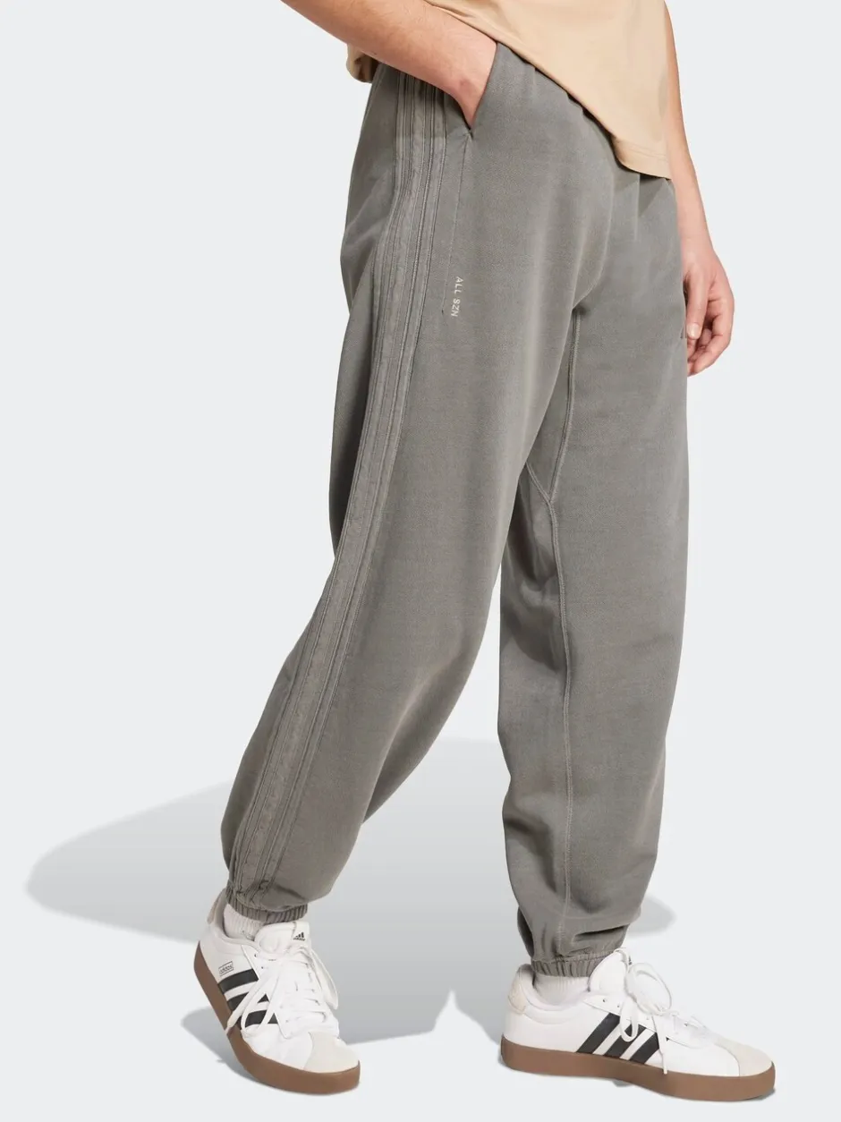 Sportkleding|Joggingbroeken|adidas - Loose ALL SZN French Terry Washed Joggers Grijs