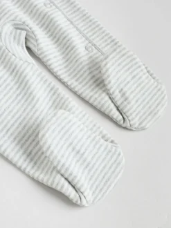 Babypakjes En Babypyjama's*Next Grijs - Baby Popper Sleepsuits 3 Pack