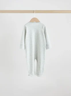 Babypakjes En Babypyjama's*Next Grijs - Baby Popper Sleepsuits 3 Pack