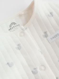 Babypakjes En Babypyjama's*Next - Baby Quilted Sleepsuits 2 Pack Grijs