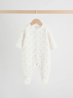 Babypakjes En Babypyjama's*Next - Baby Quilted Sleepsuits 2 Pack Grijs