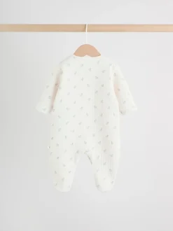 Babypakjes En Babypyjama's*Next - Baby Quilted Sleepsuits 2 Pack Grijs
