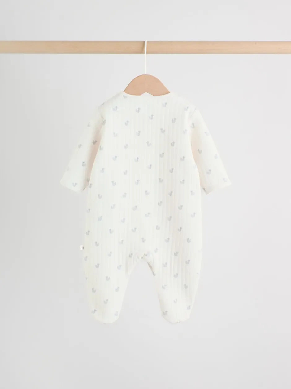 Babypakjes En Babypyjama's*Next - Baby Quilted Sleepsuits 2 Pack Grijs