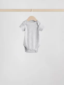 Rompertjes En Hemdjes|Rompertjes En Hemdjes*Next Grijs - Baby Short Sleeved Bodysuits 5 Pack