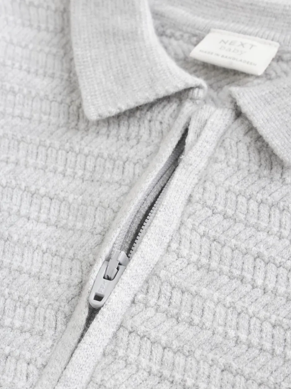 Truien En Breisels|Next Grijs - Babyset met gebreide trui en legging (0mnd-2jr)