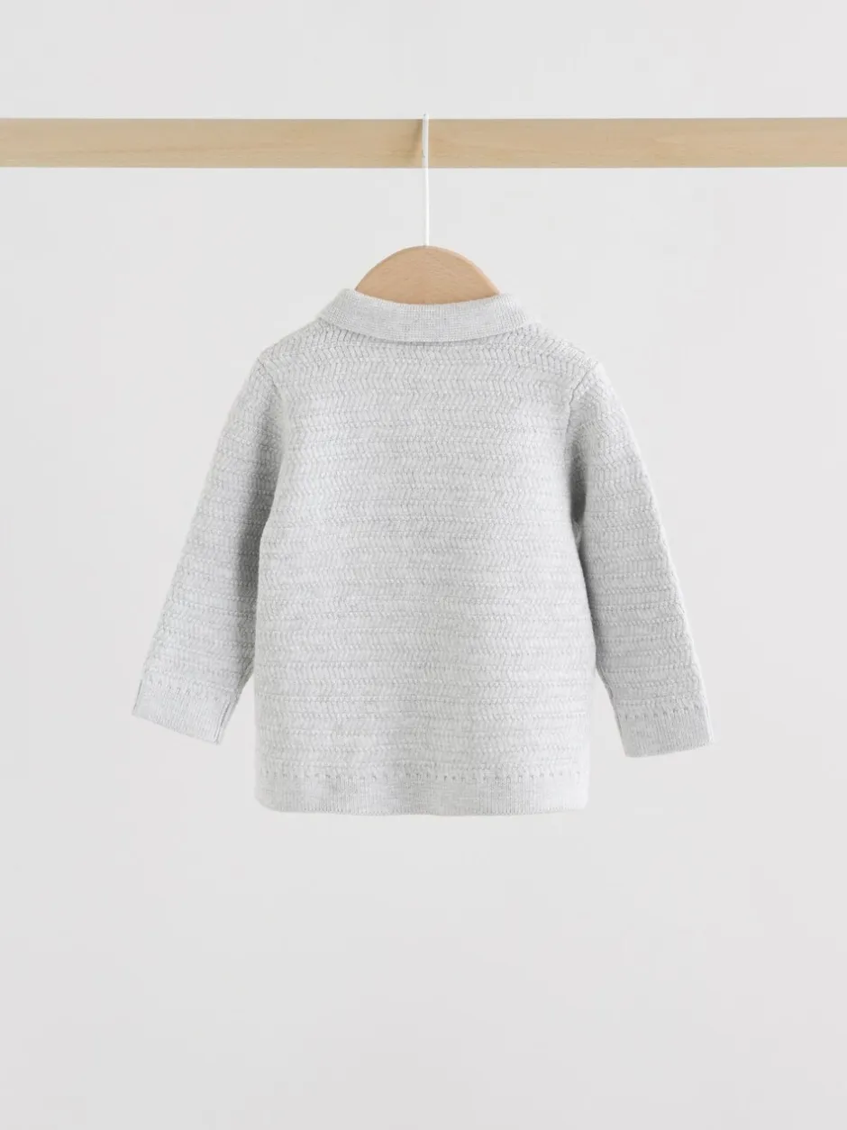Truien En Breisels|Next Grijs - Babyset met gebreide trui en legging (0mnd-2jr)