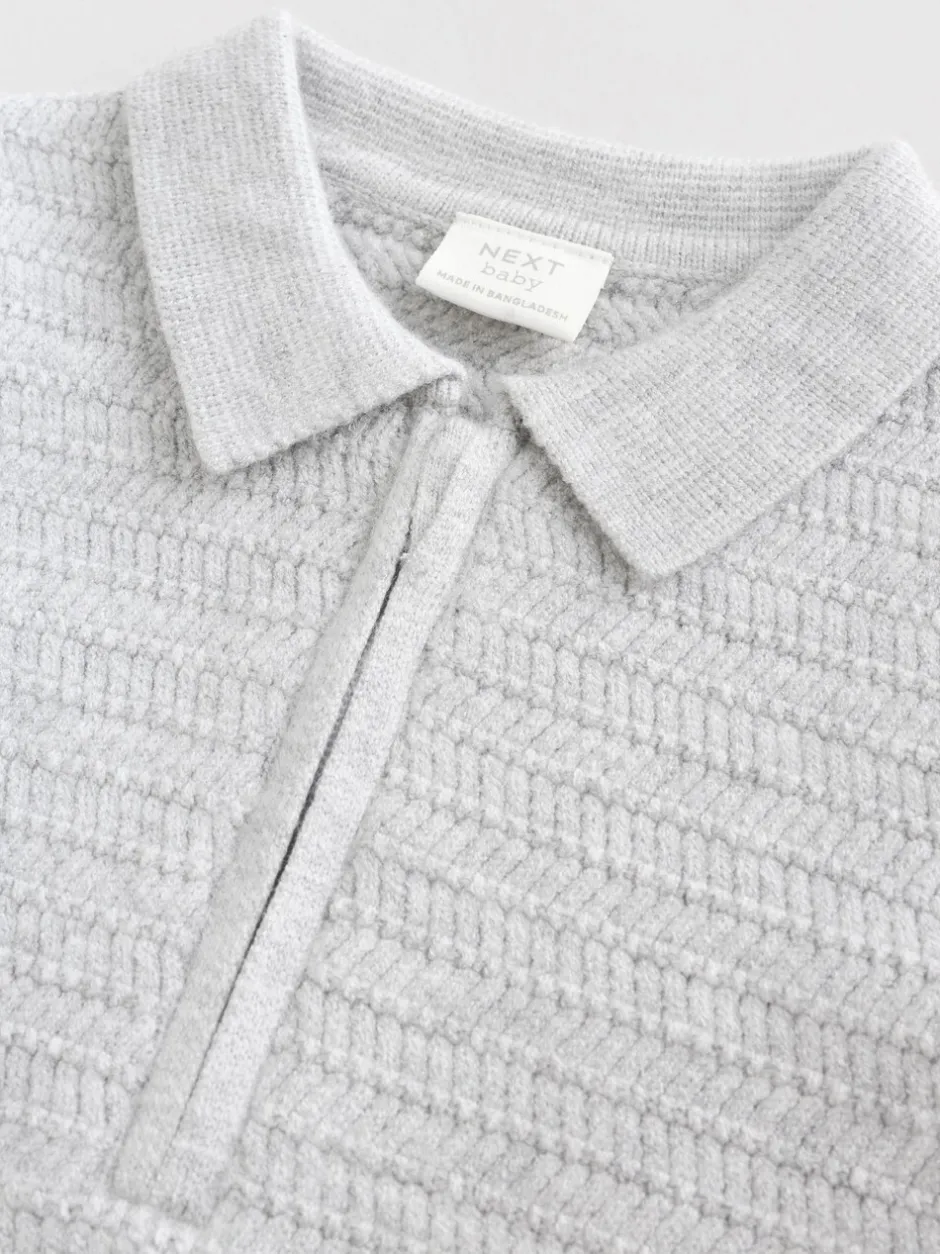 Truien En Breisels|Next Grijs - Babyset met gebreide trui en legging (0mnd-2jr)