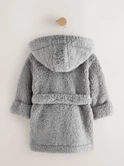Kamerjassen|Next Grijs - Badjas van fleece voor baby's (12mnd-8jr)