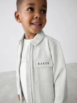 Jassen En Jacks|Broeken En Chino's*Baker by Ted Baker - - 3 -delig set van getextureerd jack, T-shirt en broek Grijs