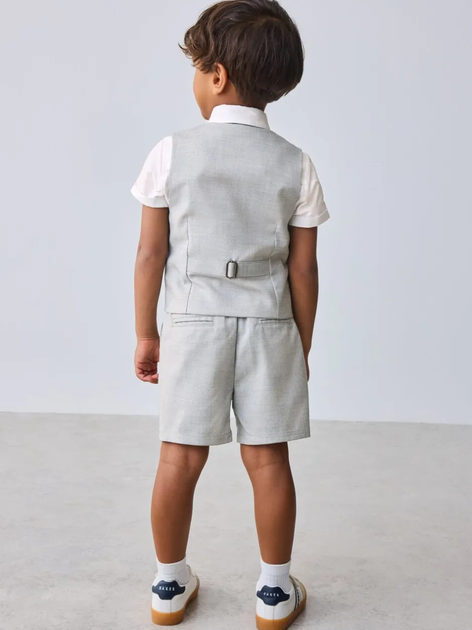 Kostuums En Herenvesten*Baker by Ted Baker - set van overhemd, gilet en short Grijs